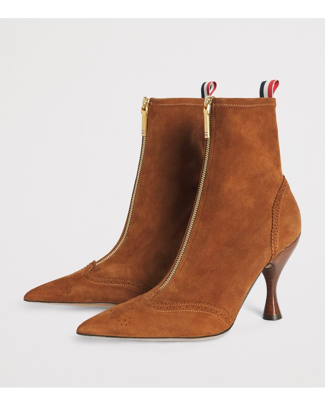 Thom Browne Brown Suede Wingtip Ankle Boots 90