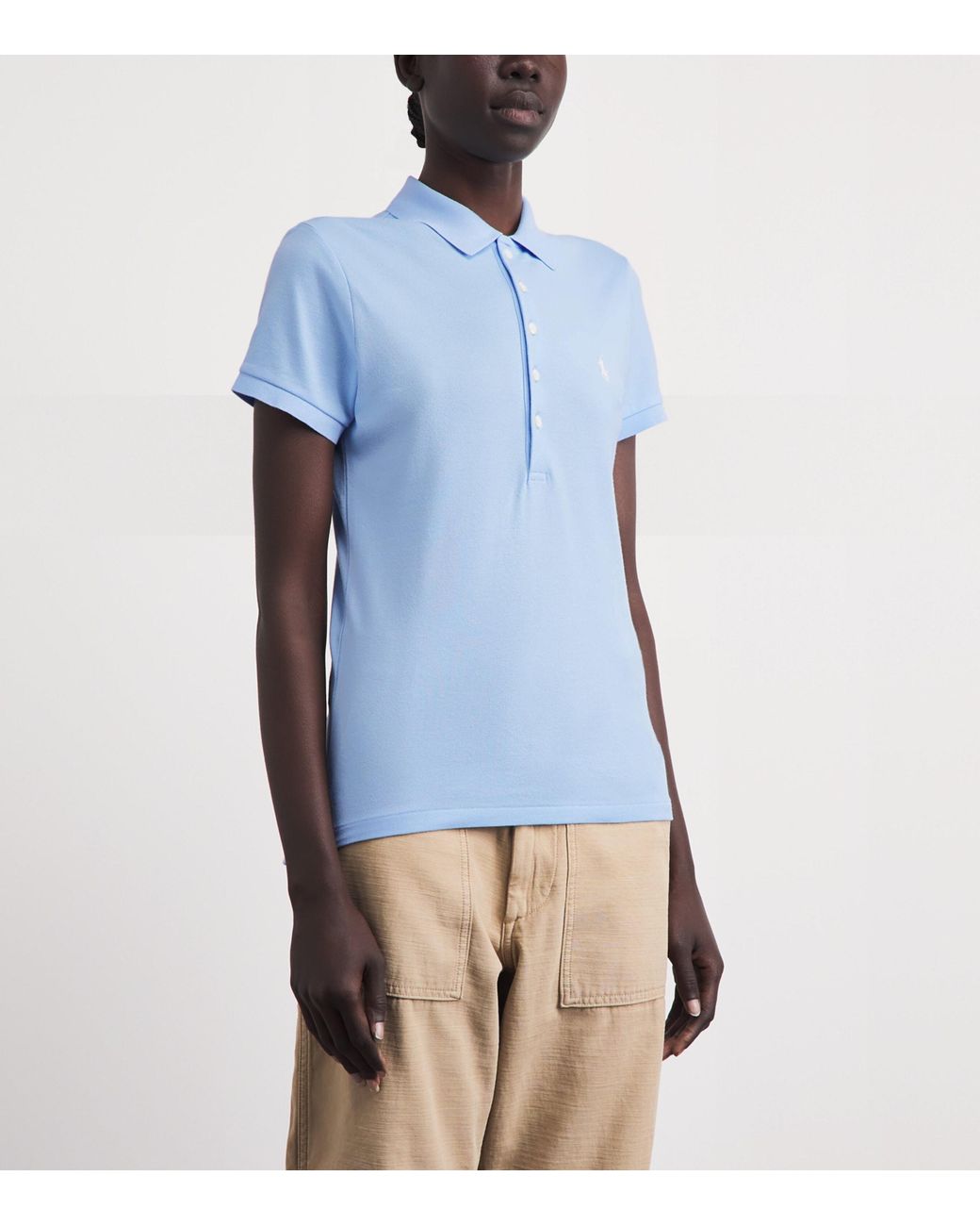 Polo Ralph Lauren Blue Cotton Slim Polo Shirt