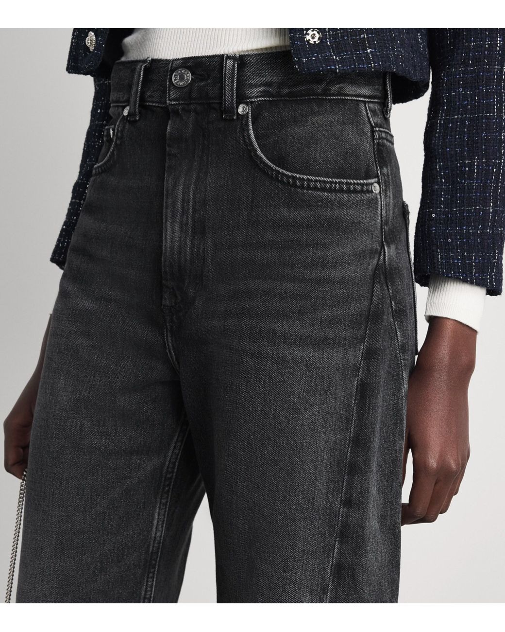 Sandro Black Barrel Jeans