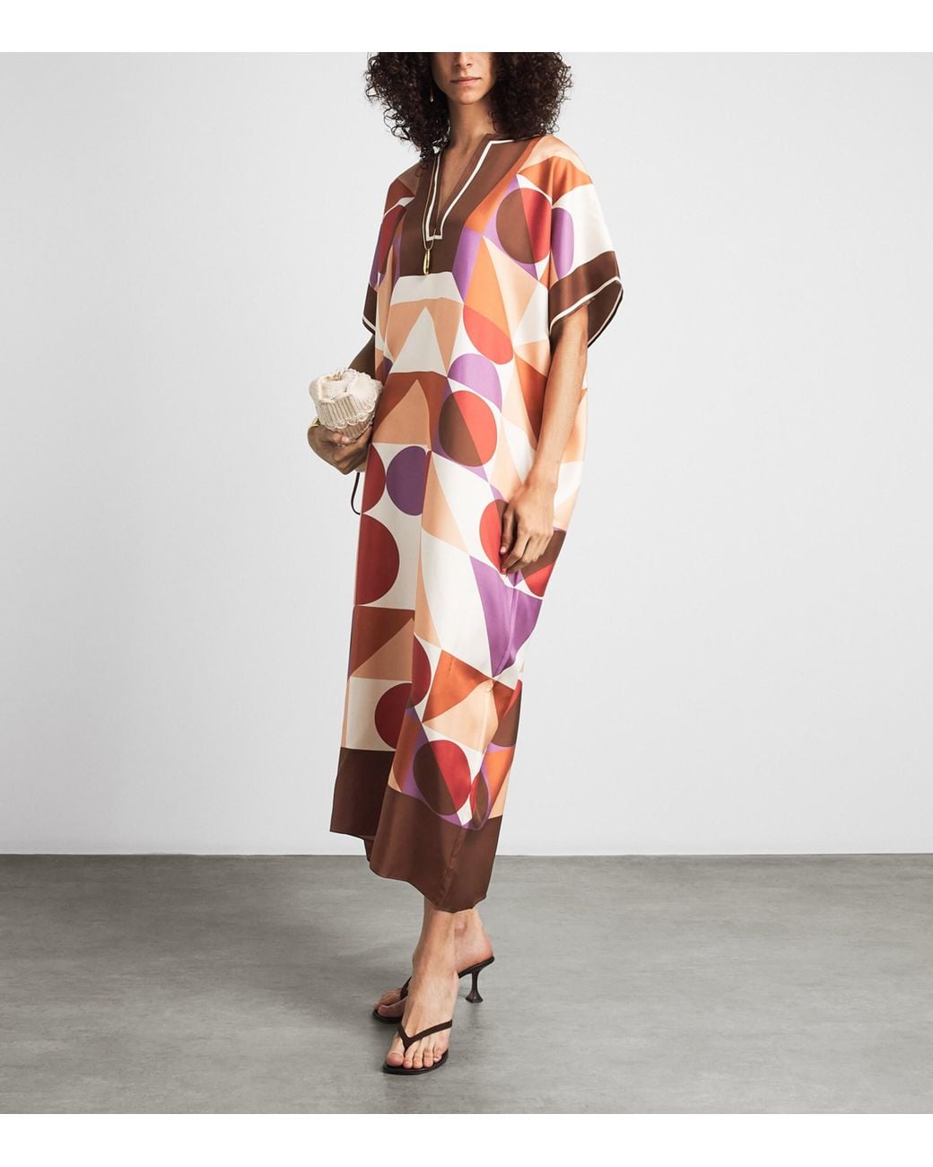 Eres Red Silk Twill Marisa Kaftan
