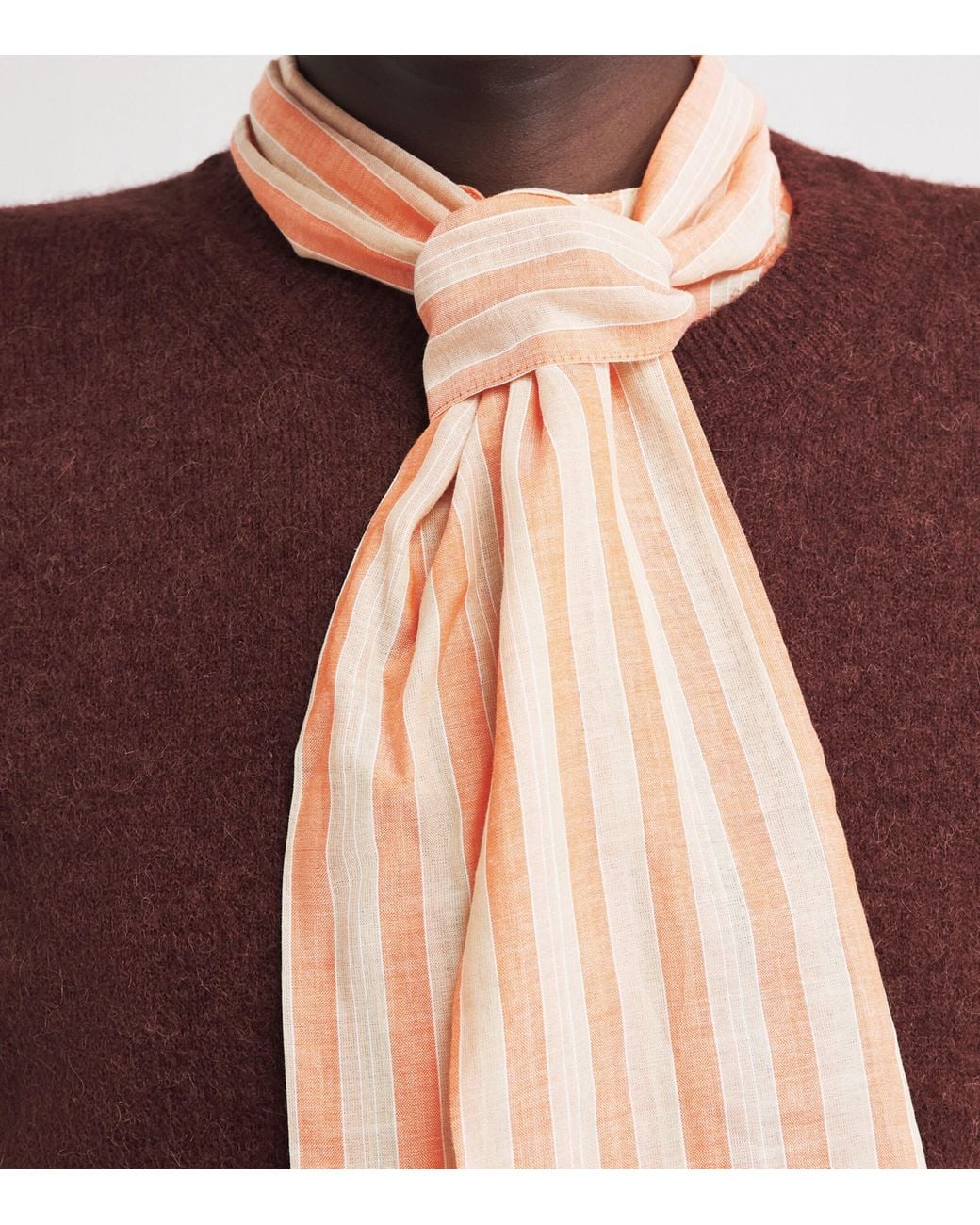 ME+EM Pink Cotton Tie Stripe Blouse