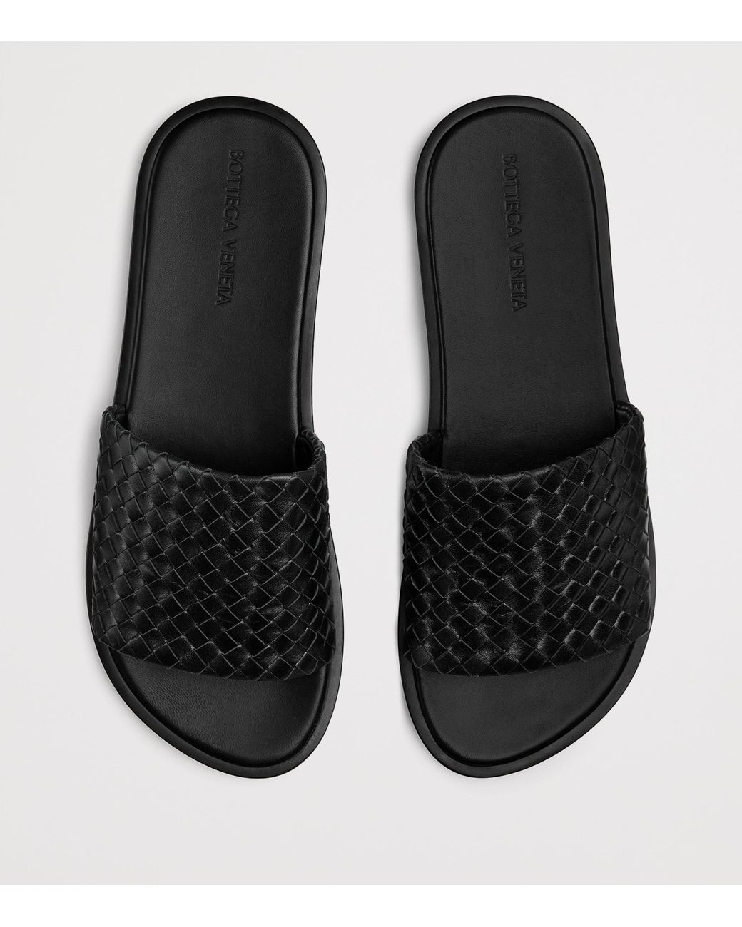 Bottega Veneta Black Lambskin Elio Mules for men