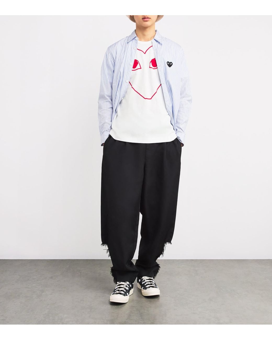 COMME DES GARÇONS PLAY Pink Heart Logo T-Shirt for men