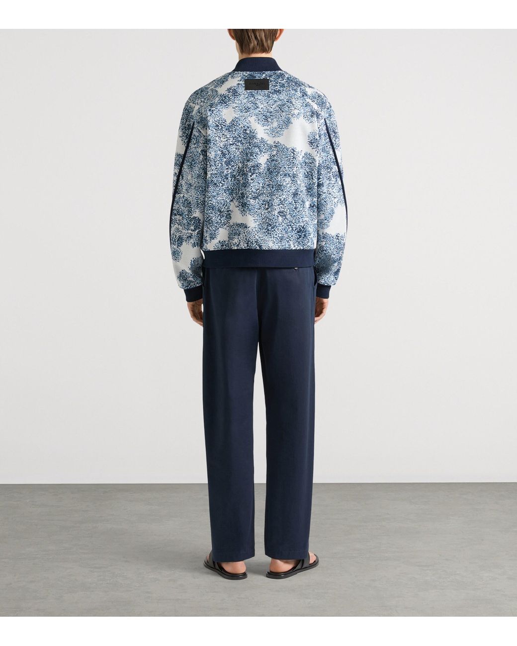 Givenchy Blue Jacquard Bomber Jacket for men