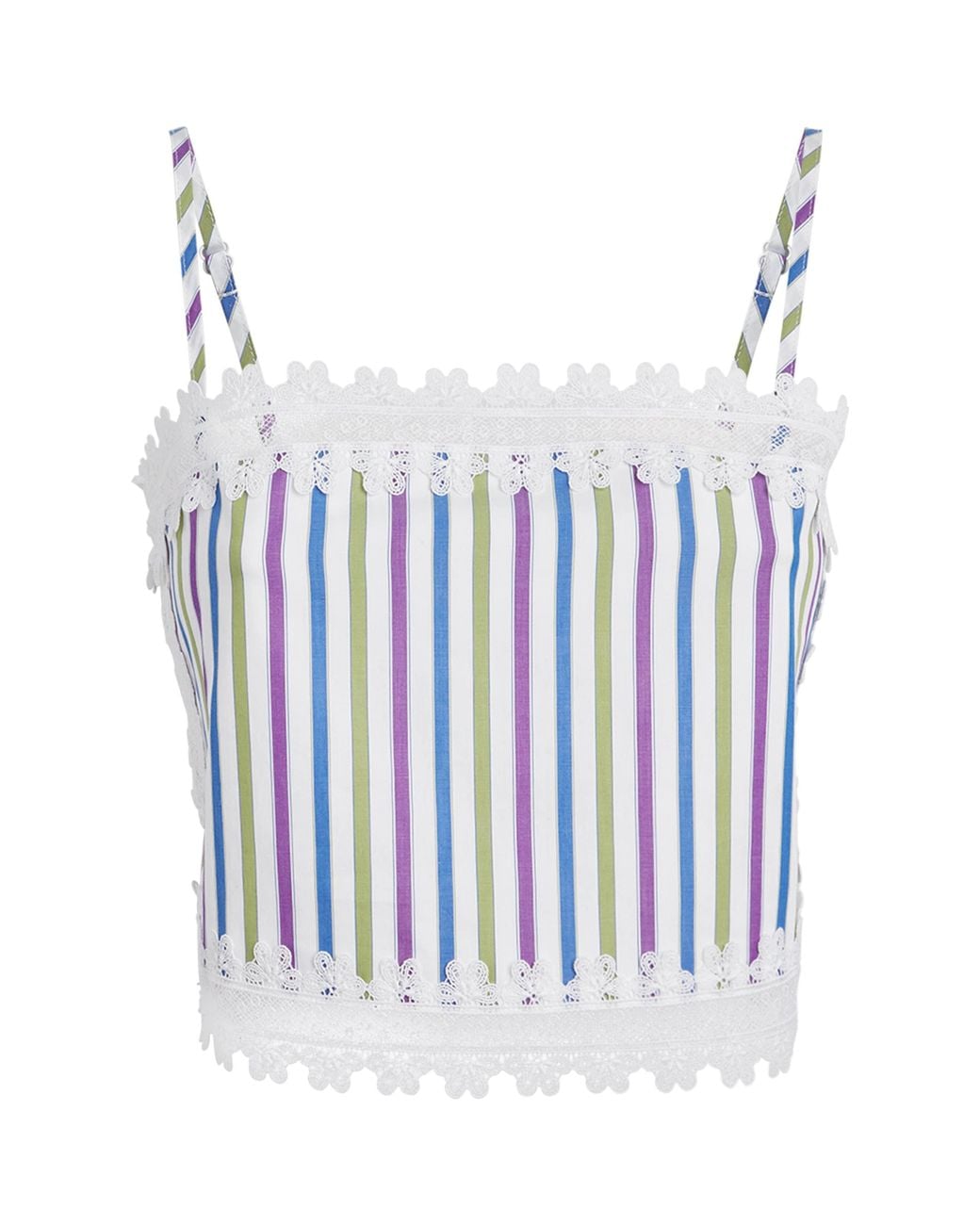 Claudie Pierlot Blue Cotton Stripe Crop Top