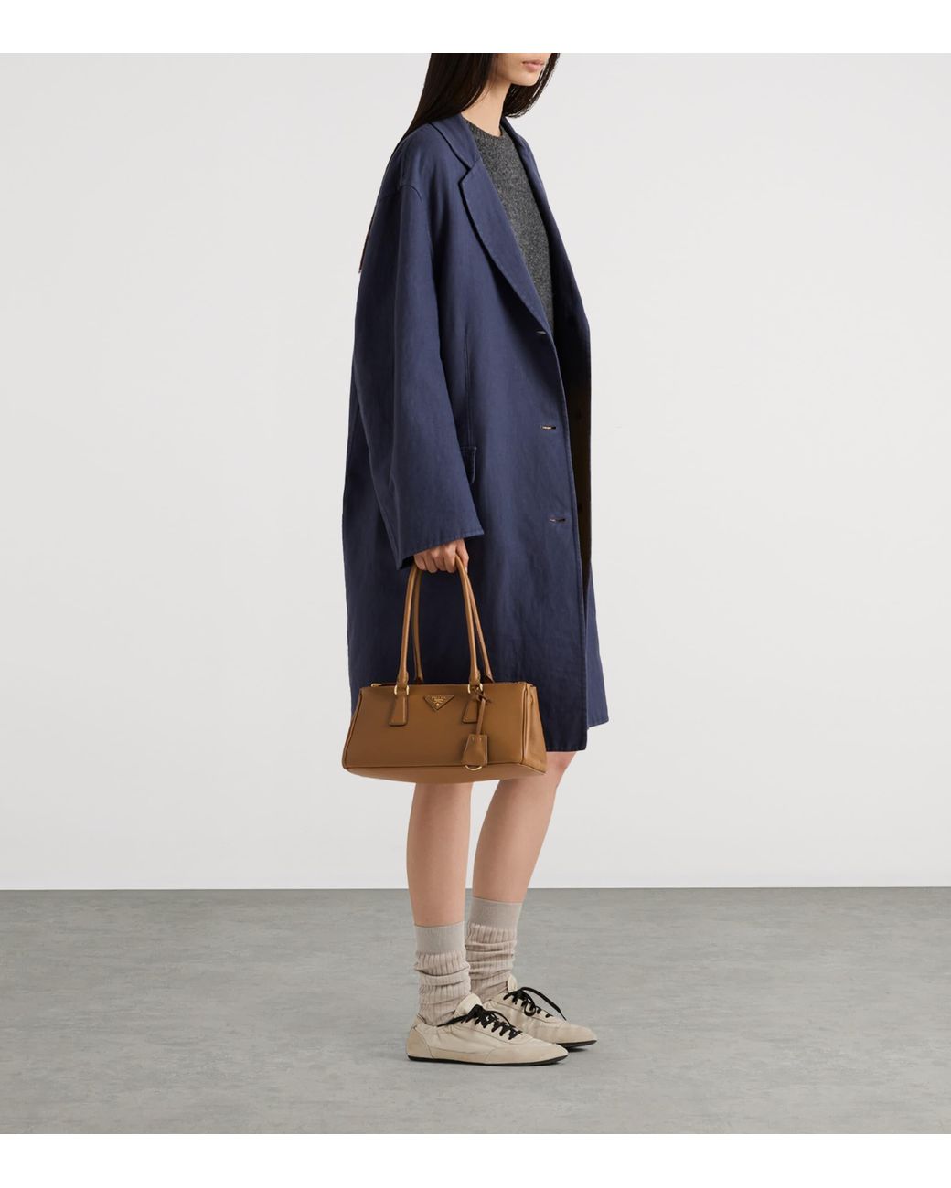 Prada Brown Medium Leather Galleria Top-Handle Bag