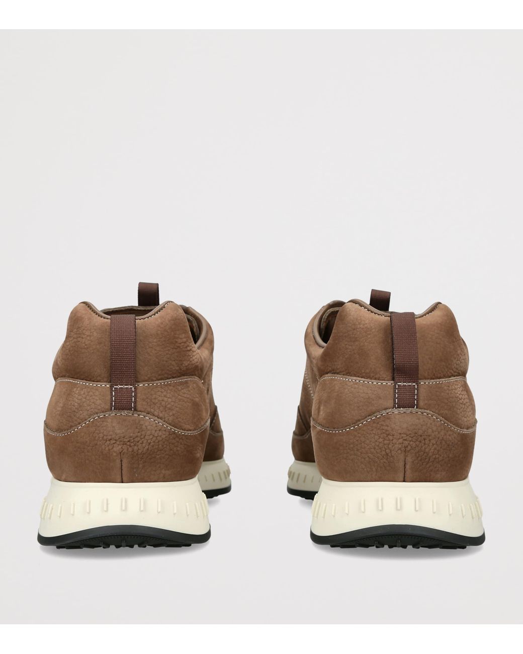 John Lobb Brown Nubuck Leather Stream Elastic Sneakers for men