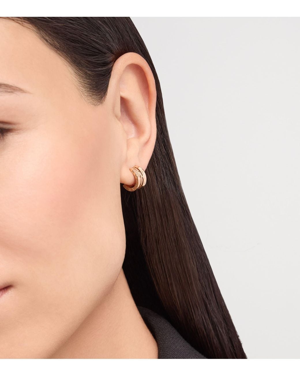 BVLGARI Pink B.Zero1 Single Hoop Earring