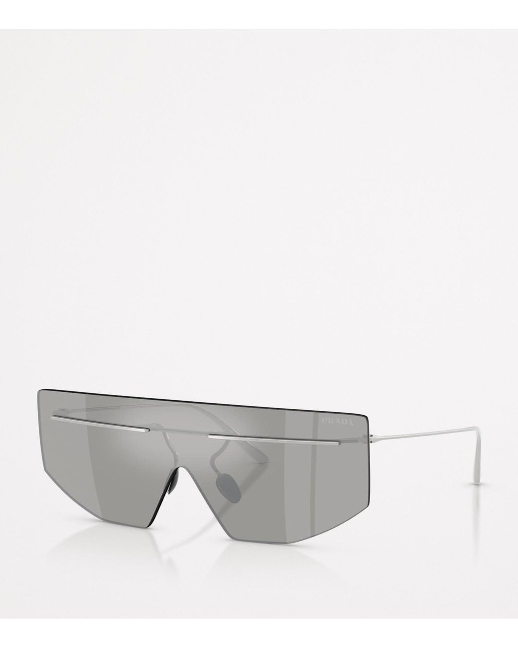 Prada Gray Metal Pr B55S Sunglasses for men