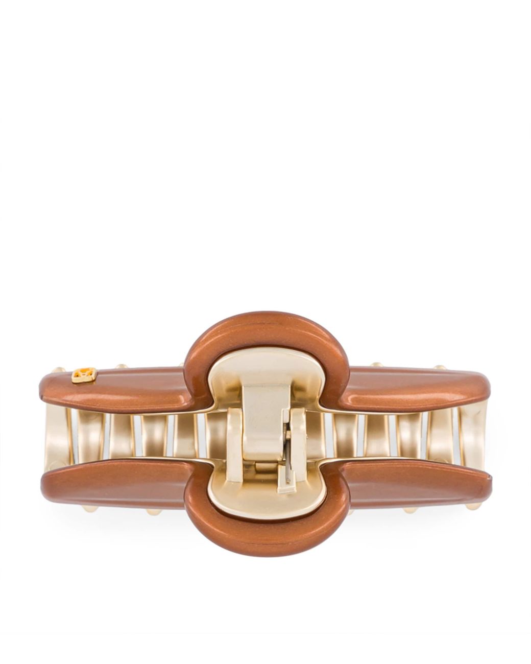 Alexandre De Paris Brown Plated Claw Hair Clip