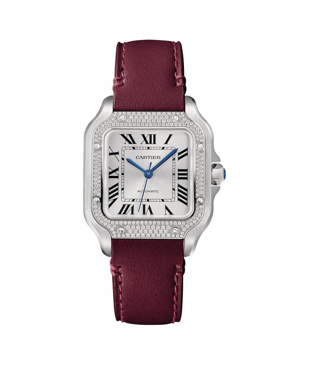 Cartier Gray Medium Steel Santos De Watch