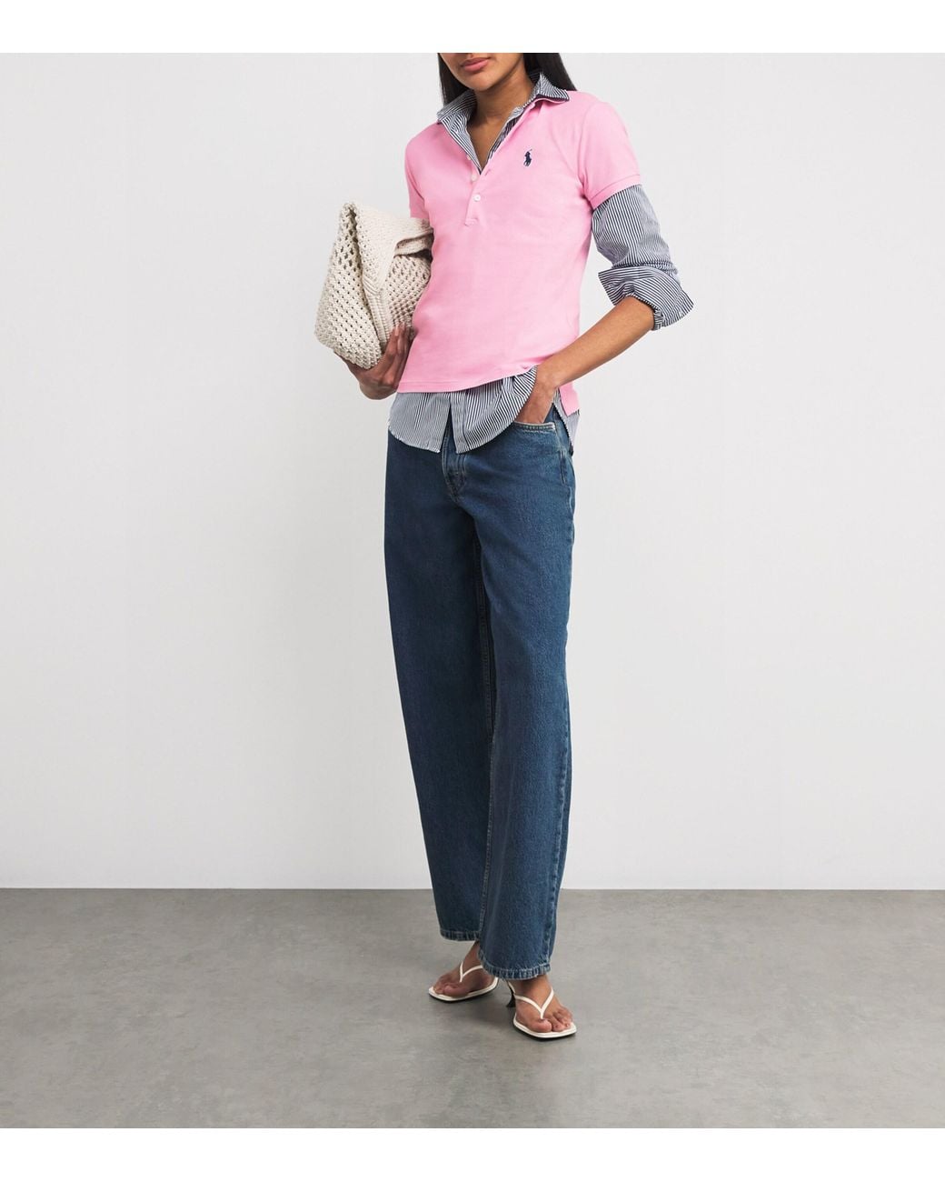 Polo Ralph Lauren Pink Stretch-Cotton Julie Polo Shirt