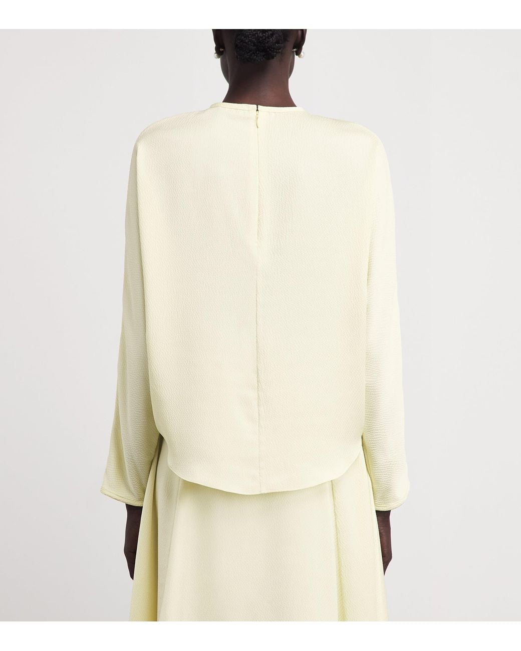 Edeline Lee White Textured Blouse