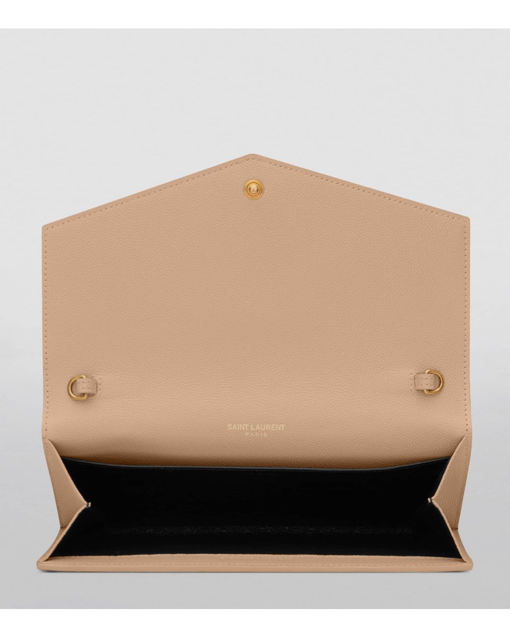 Saint Laurent Natural Small Envelope Monogram Matelassé Leather Shoulder Bag