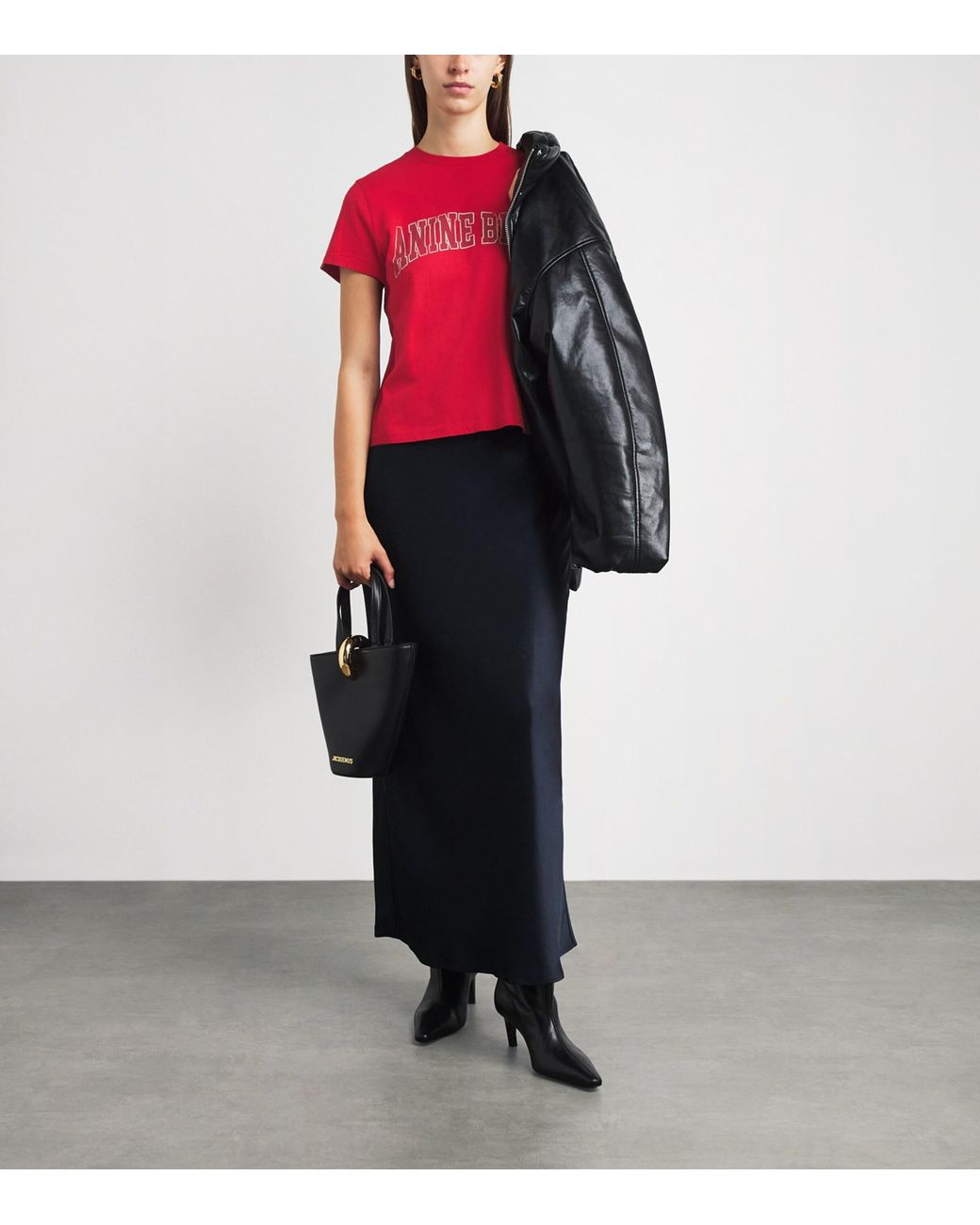 Anine Bing Red Cotton Shelley T-Shirt