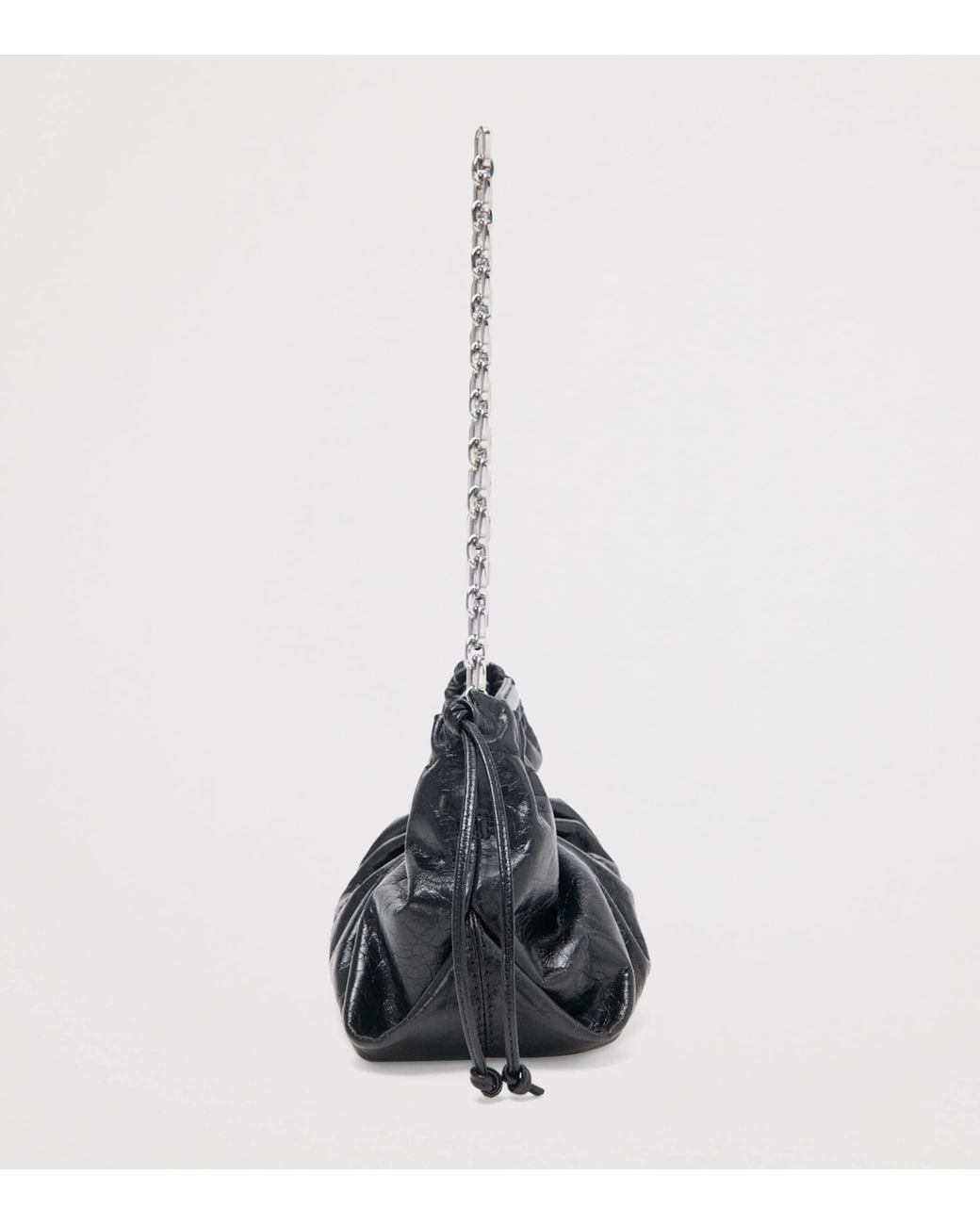 Maje Black Leather Milpli Clutch Bag