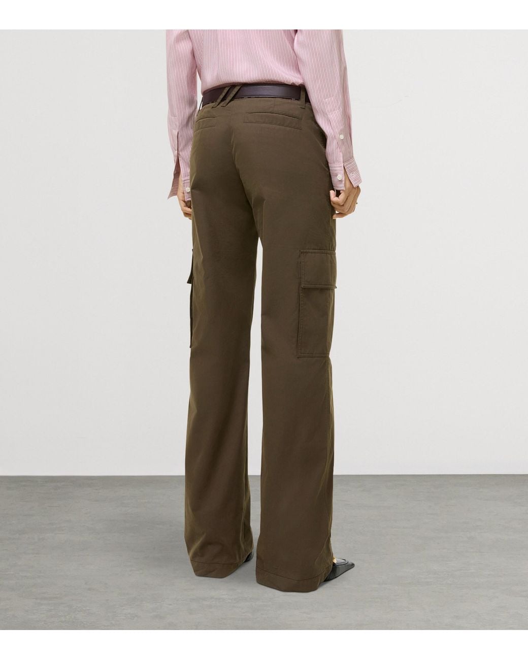 Burberry Brown Gabardine Cargo Trousers