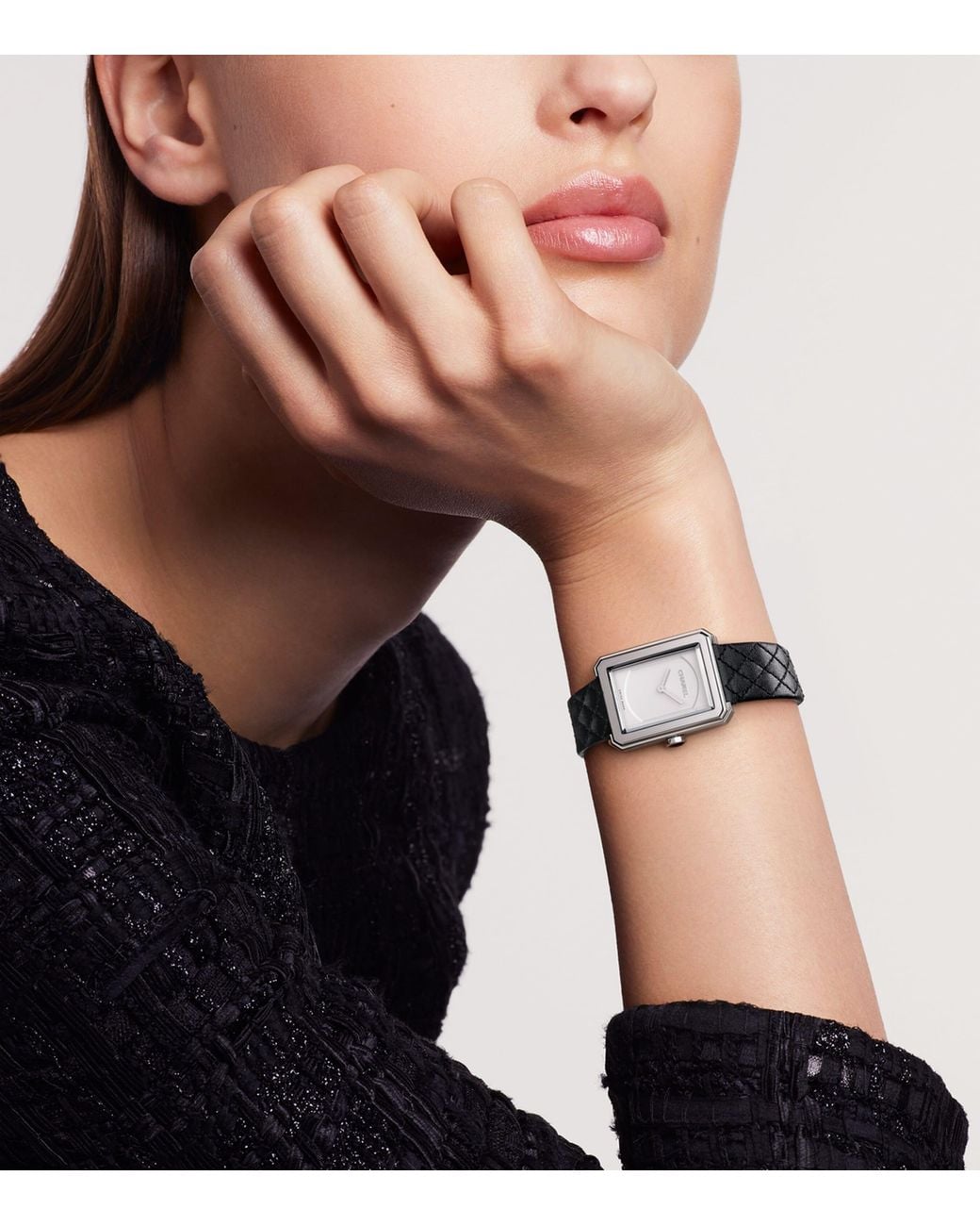 Chanel White Small Steel Boy·Friend Watch