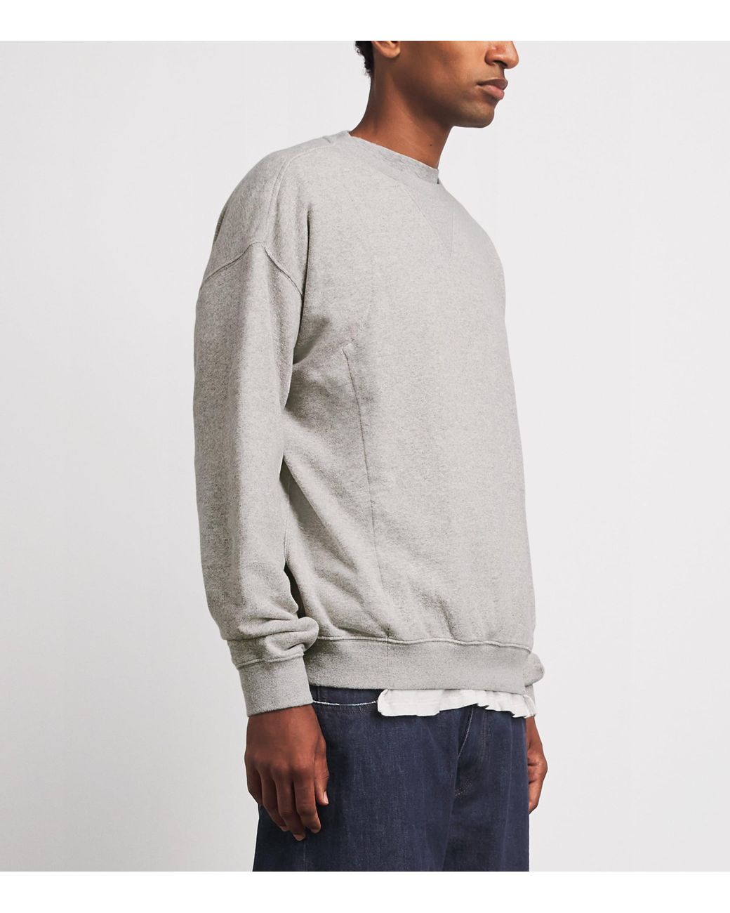 Maison Margiela Gray Cotton Double-Layered Sweatshirt for men