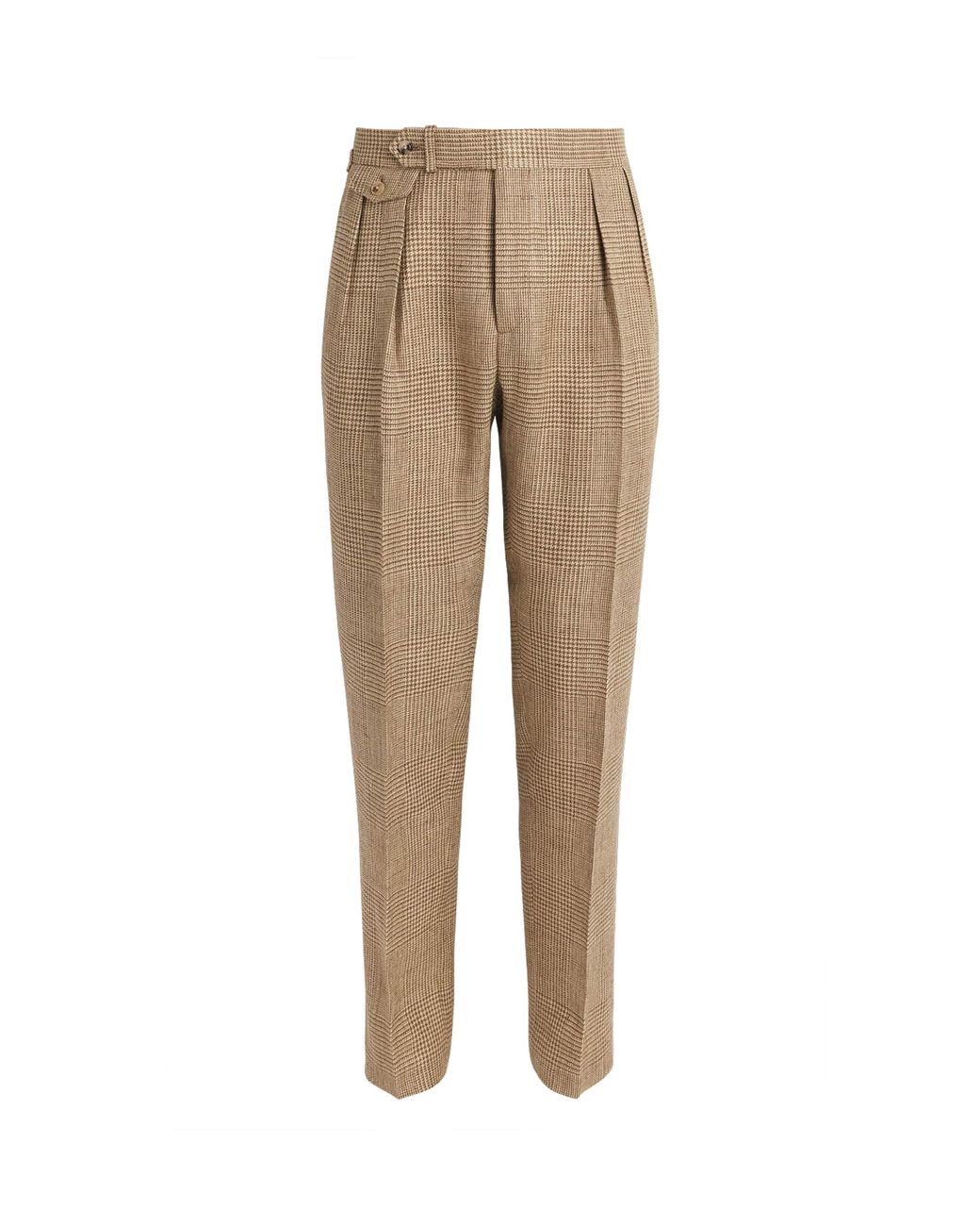 Polo Ralph Lauren Natural Silk-Blend Glen Plaid Trousers for men