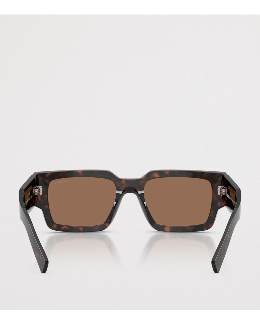 Prada Brown Acetate Rectangular Sunglasses for men