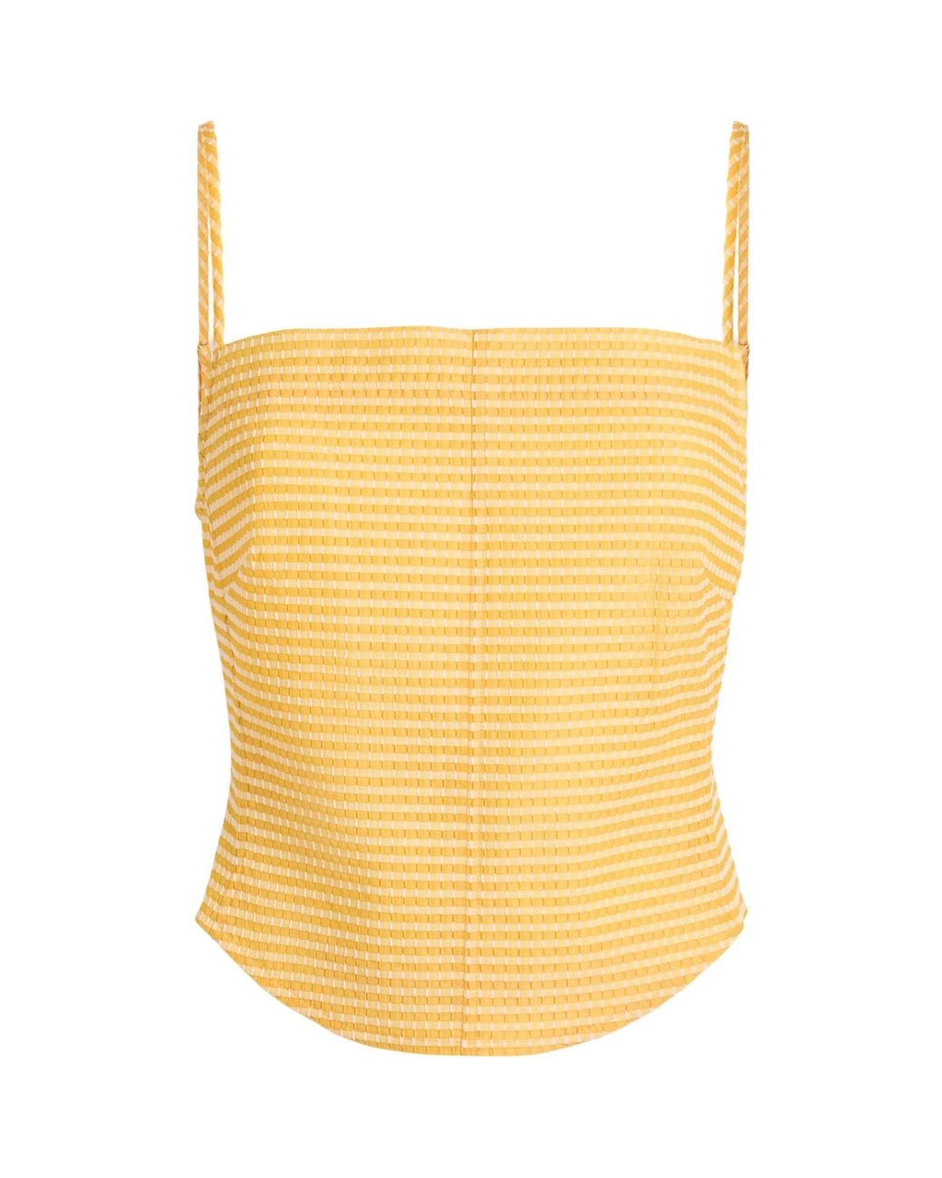 Jonathan Simkhai Yellow Lenora Bustier Top