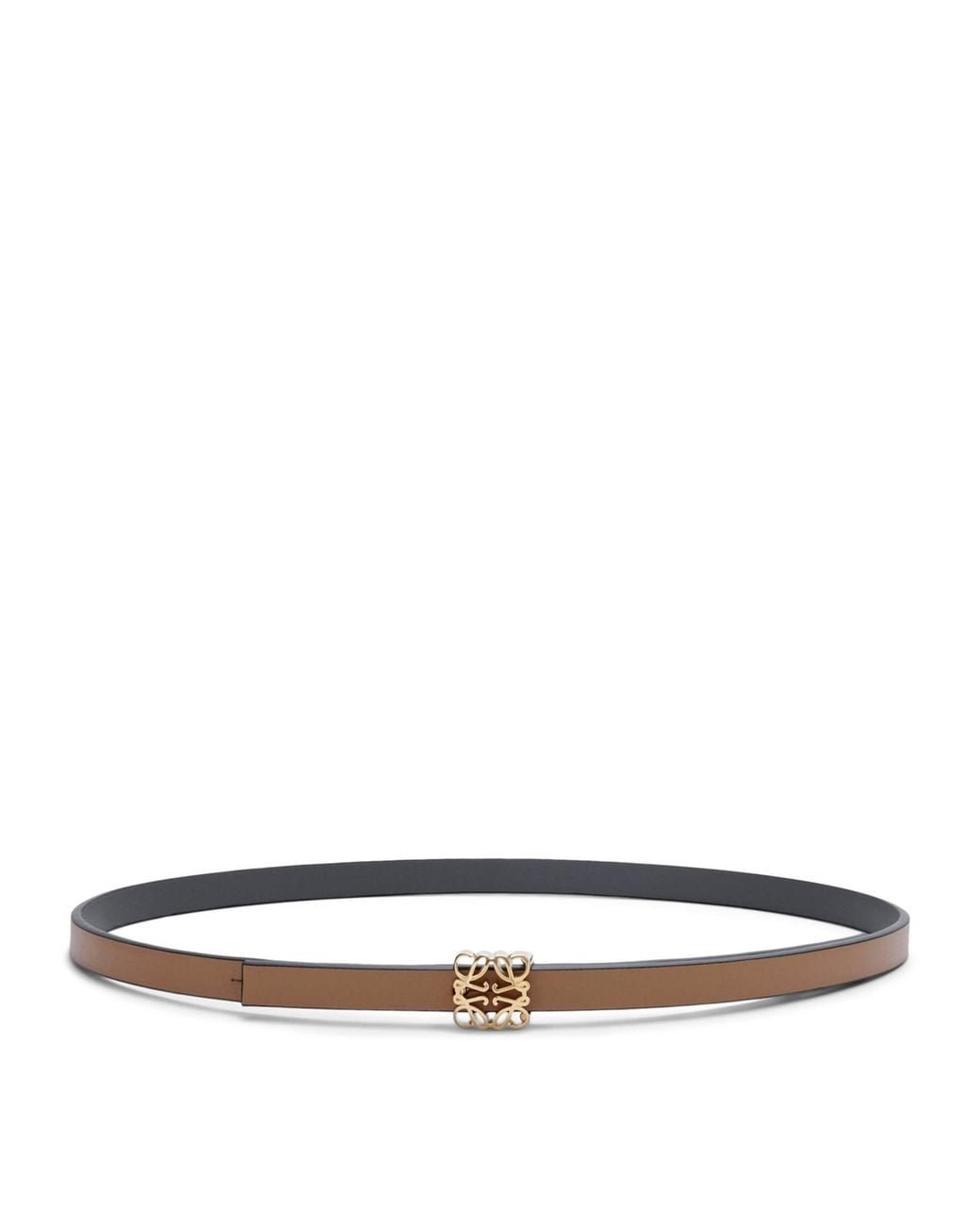 Loewe White Leather Reversible Bombe Anagram Belt
