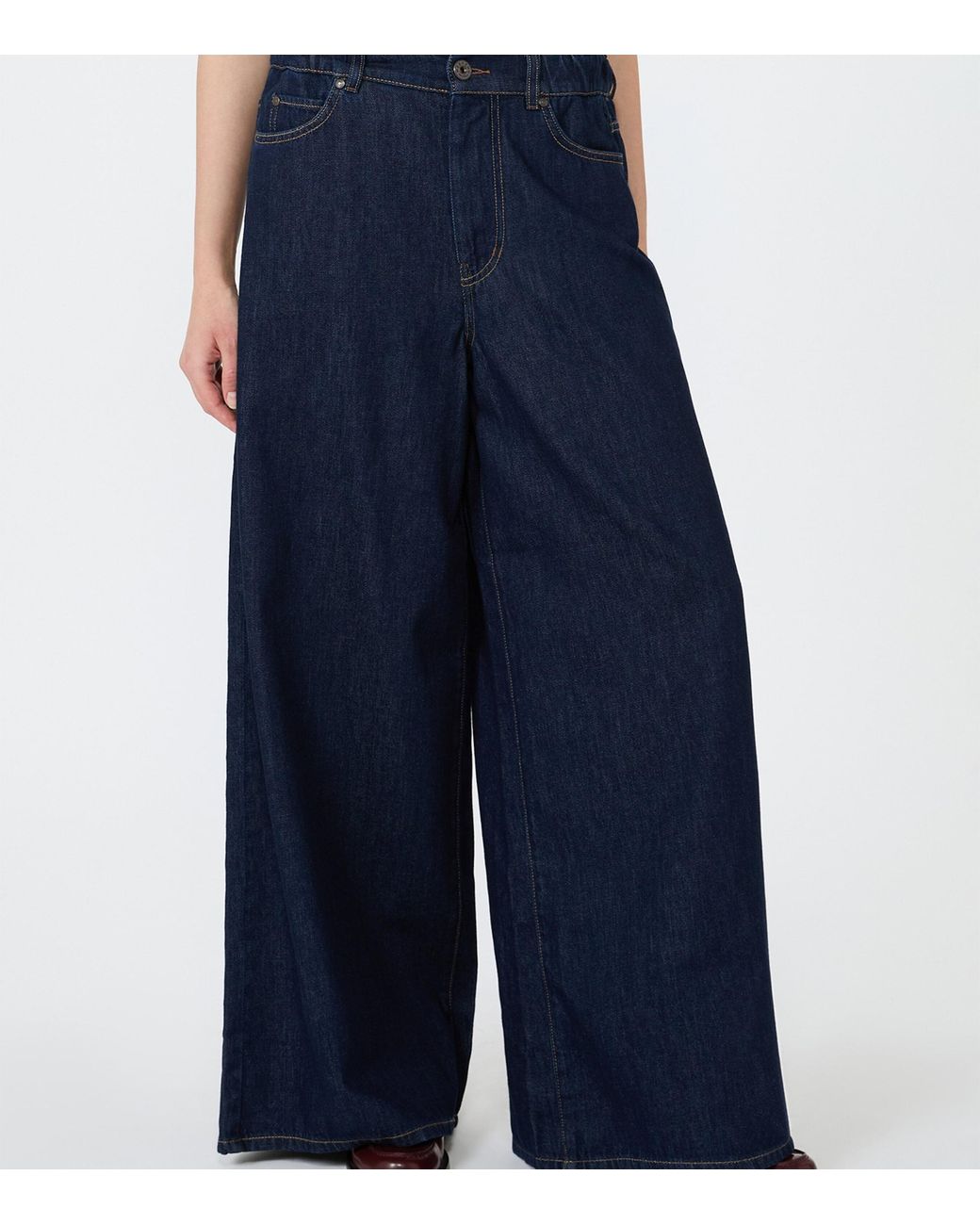 Weekend by Maxmara Blue High-Rise Wide-Leg Jeans