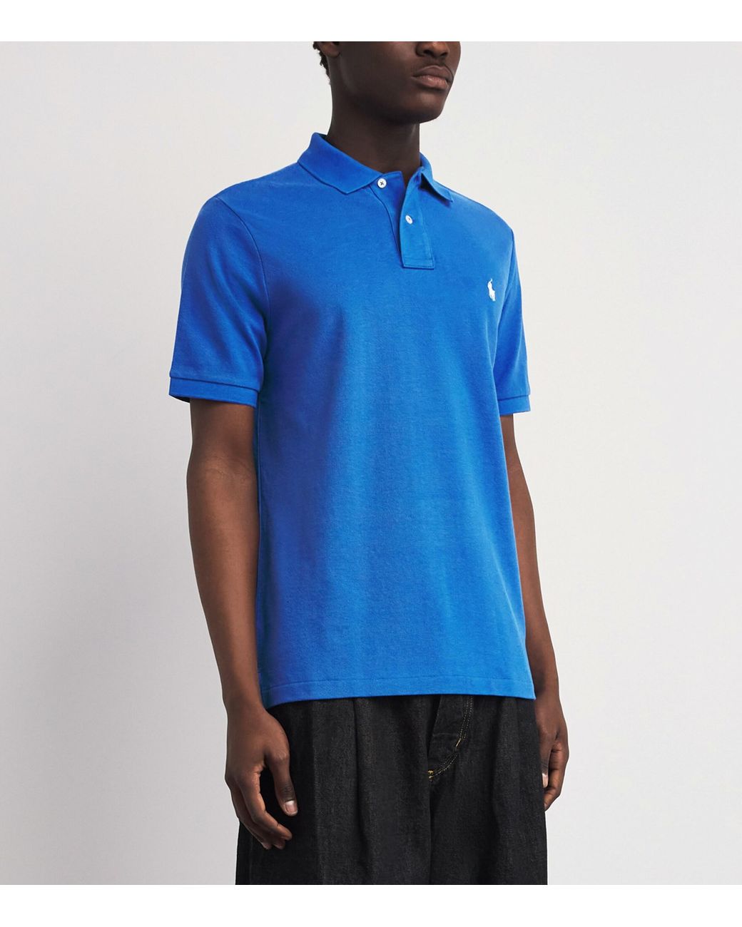 Polo Ralph Lauren Blue Cotton Mesh Classic-Fit Polo Shirt for men