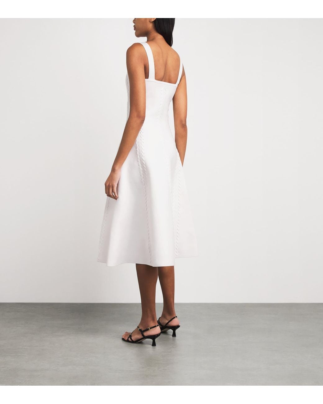Maje White Knit Midi Dress