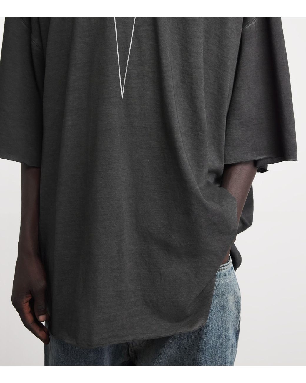 Rick Owens Black Cotton Tommy T-Shirt for men