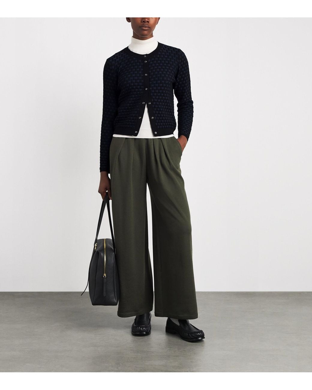 Molli Blue Wicker-Knit Cardigan