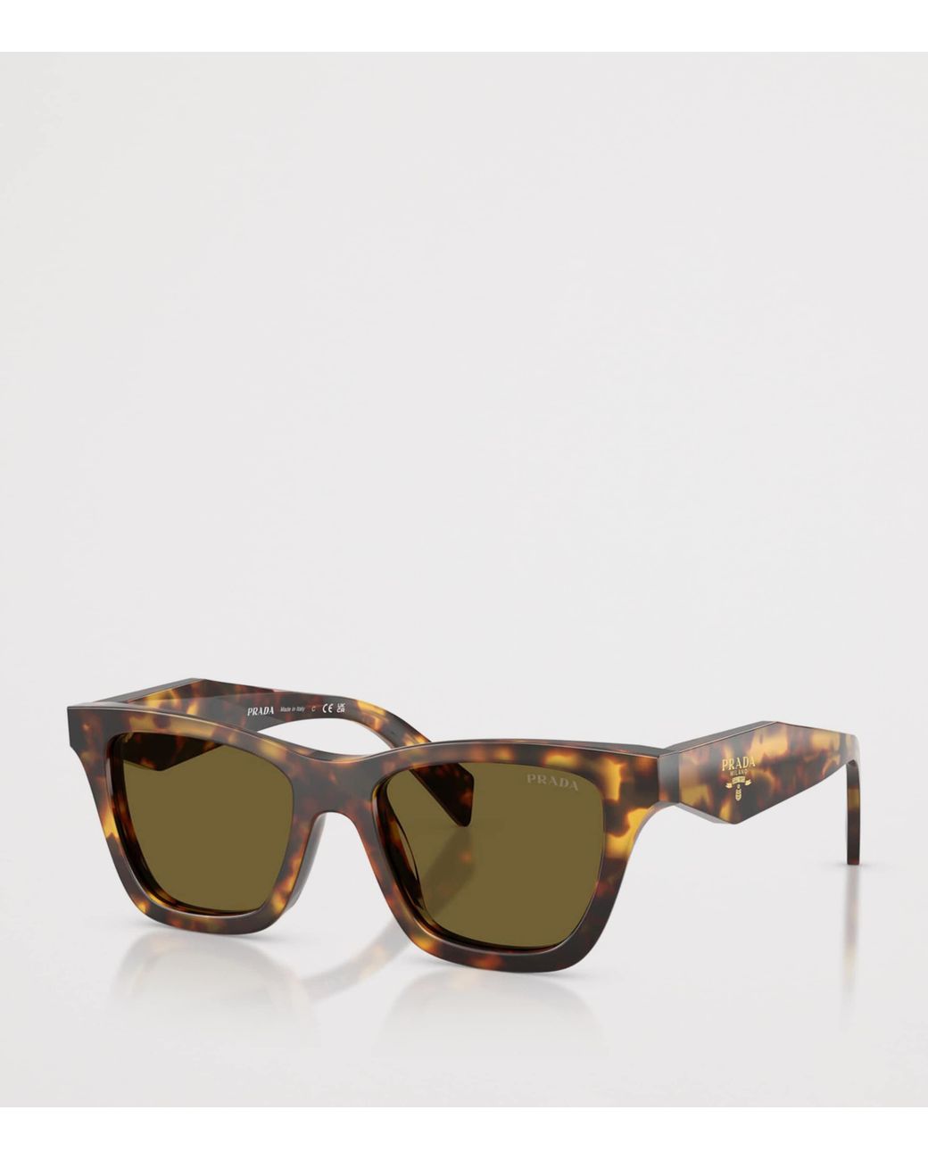 Prada Green Acetate Square Sunglasses