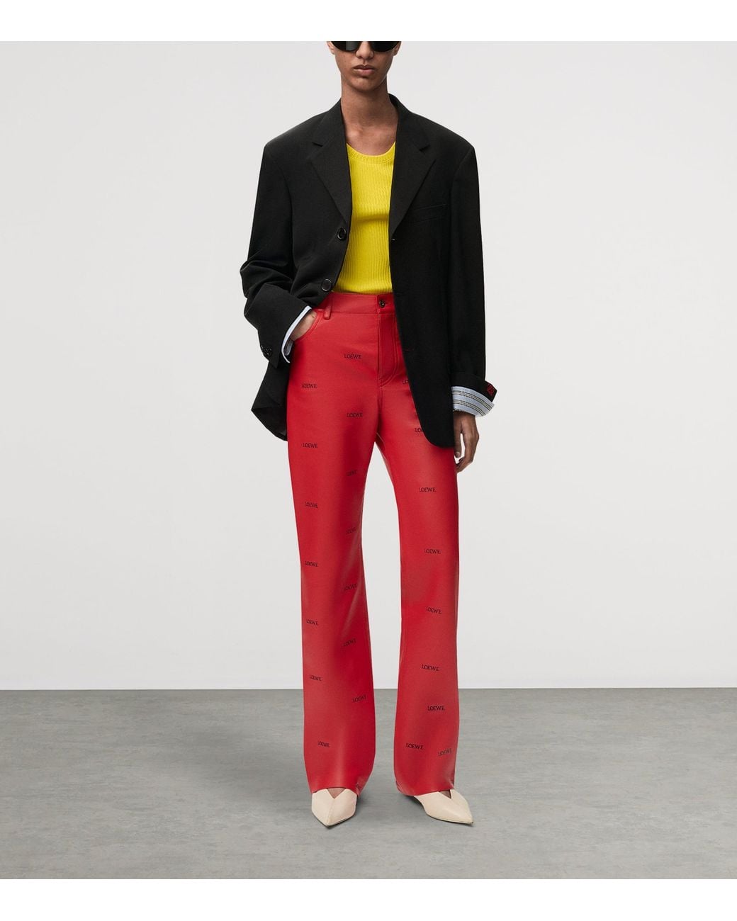 Loewe Blue Wool-Blend Layered-Cuff Blazer