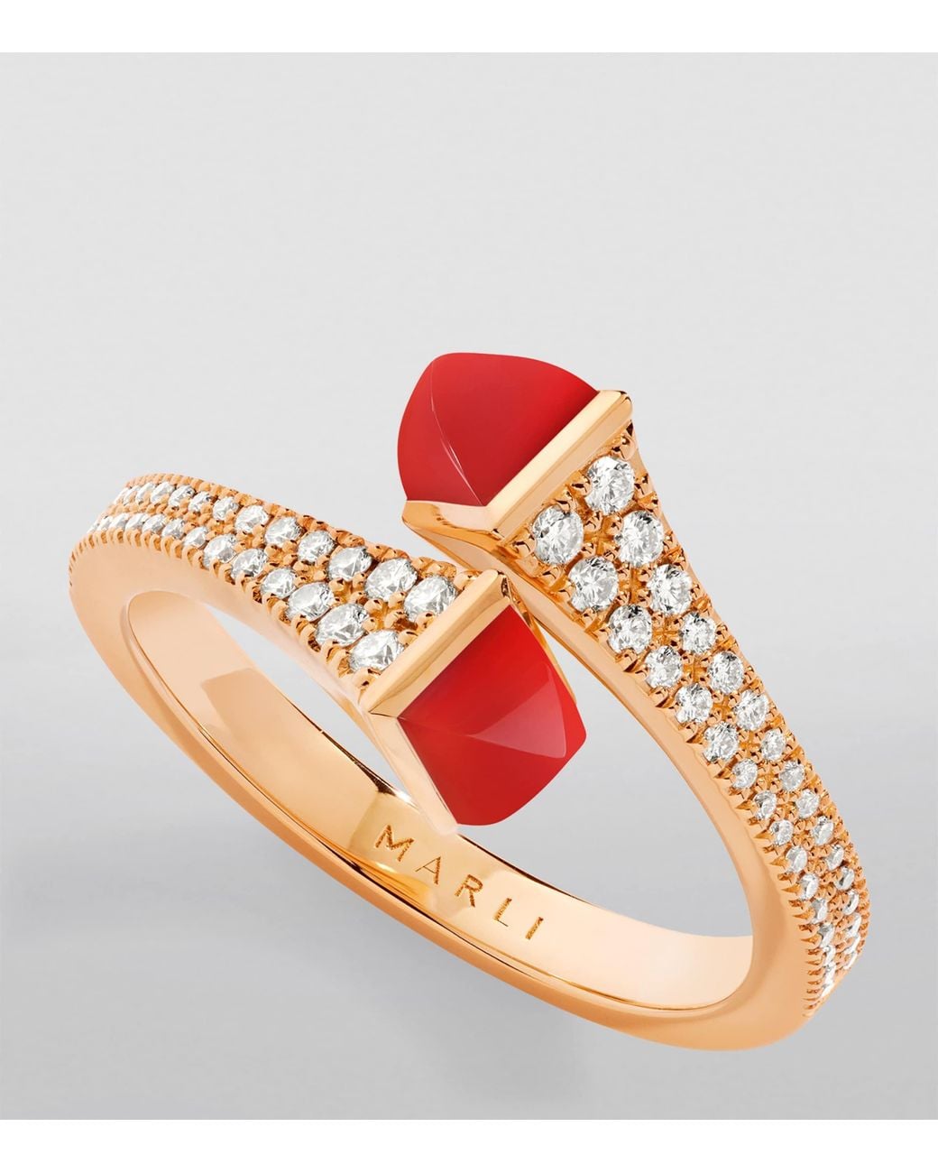 Marli New York Metallic Diamond And Agate Cleo Ring