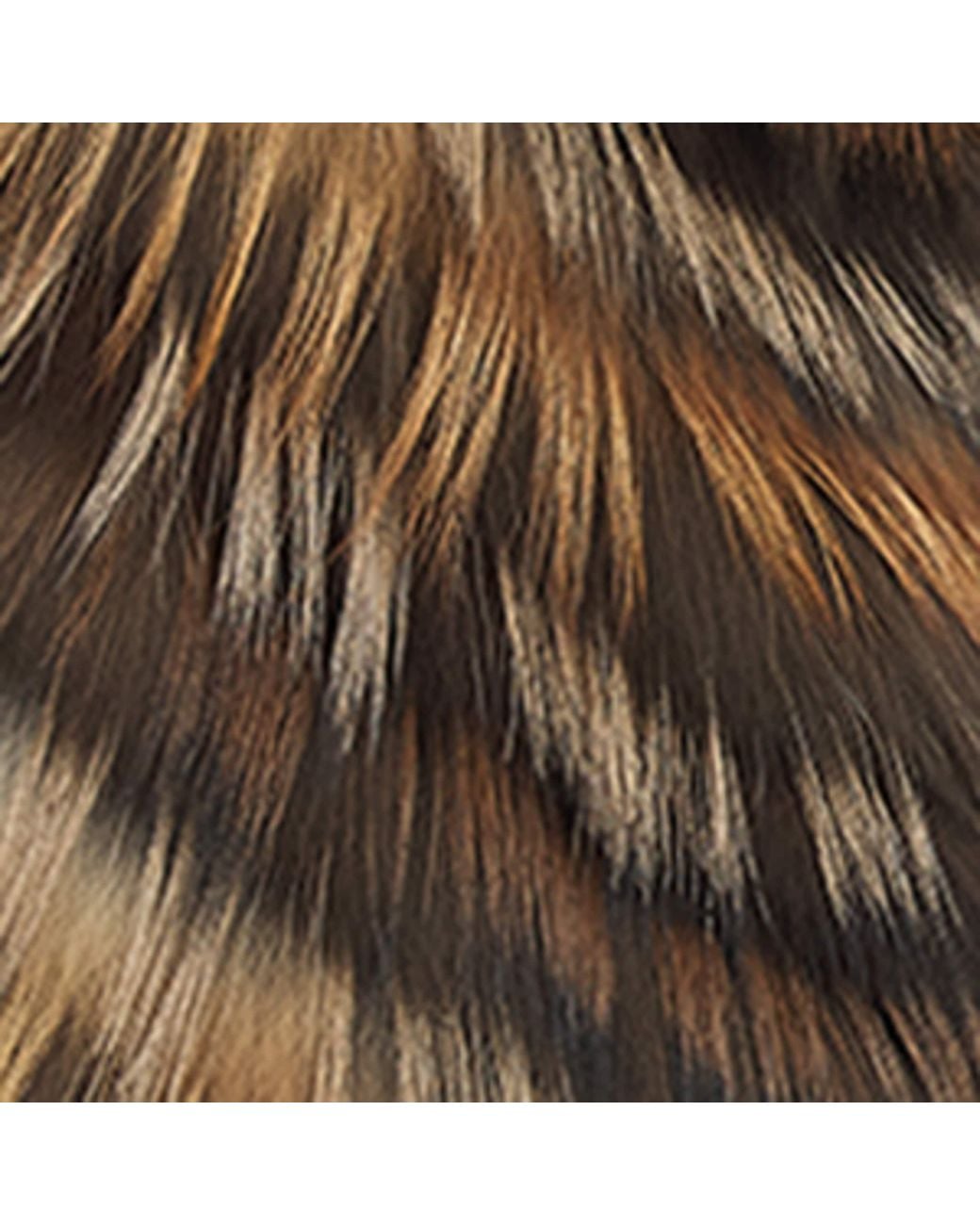 Yves Salomon Natural Fox Fur Striped Scarf