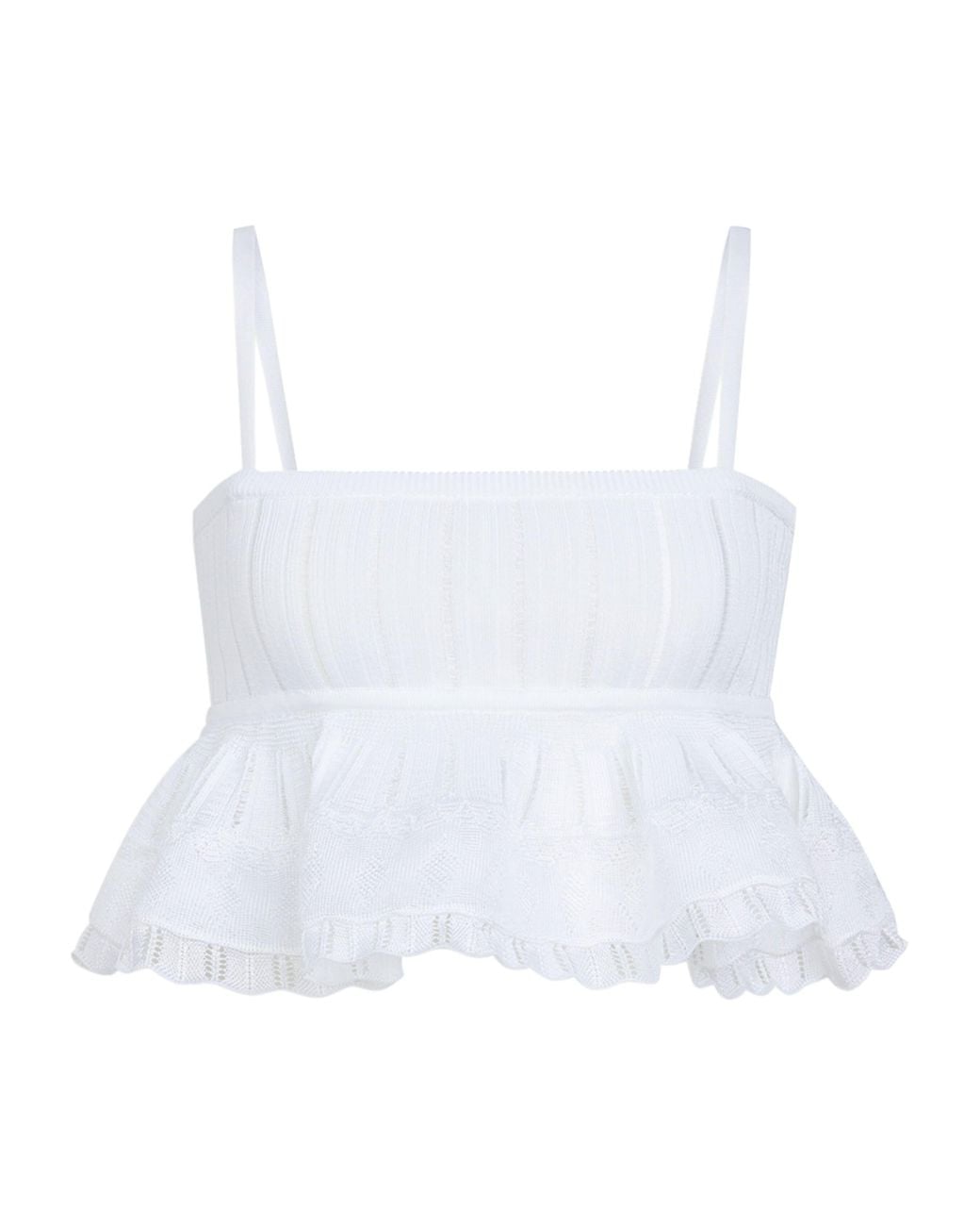 Alaïa White Crinoline Crop Top
