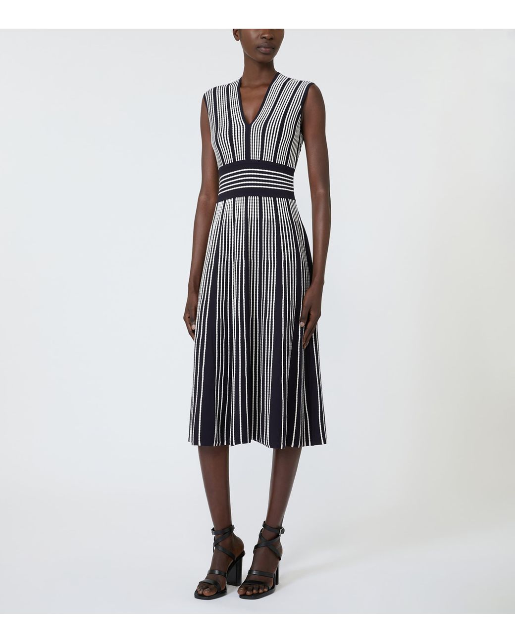 Max Mara Multicolor Sleeveless Viscose Yarn Dress