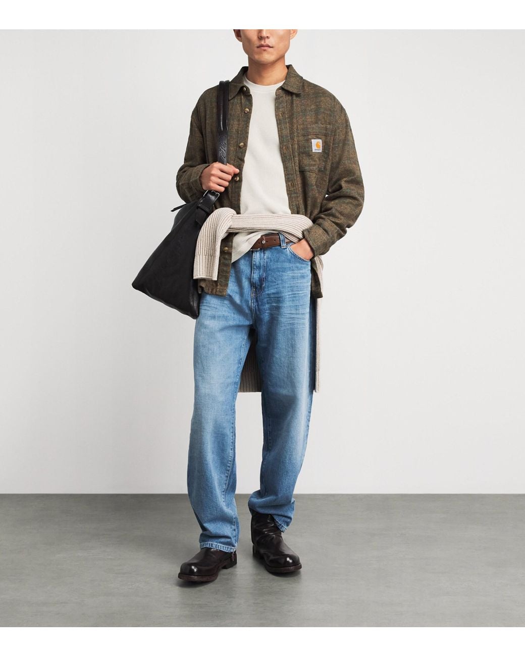 Carhartt Green Cotton Check Bagley Shirt for men