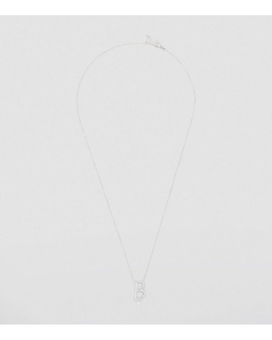 PERSÉE Metallic And Diamond Alphabet Necklace