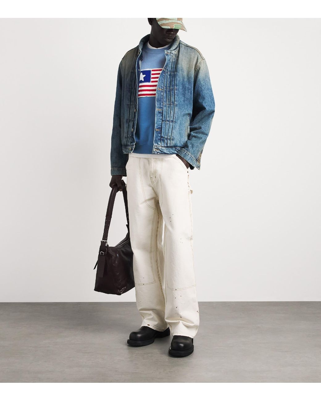 CHERRY LA Blue One-Star Flag Sweatshirt for men