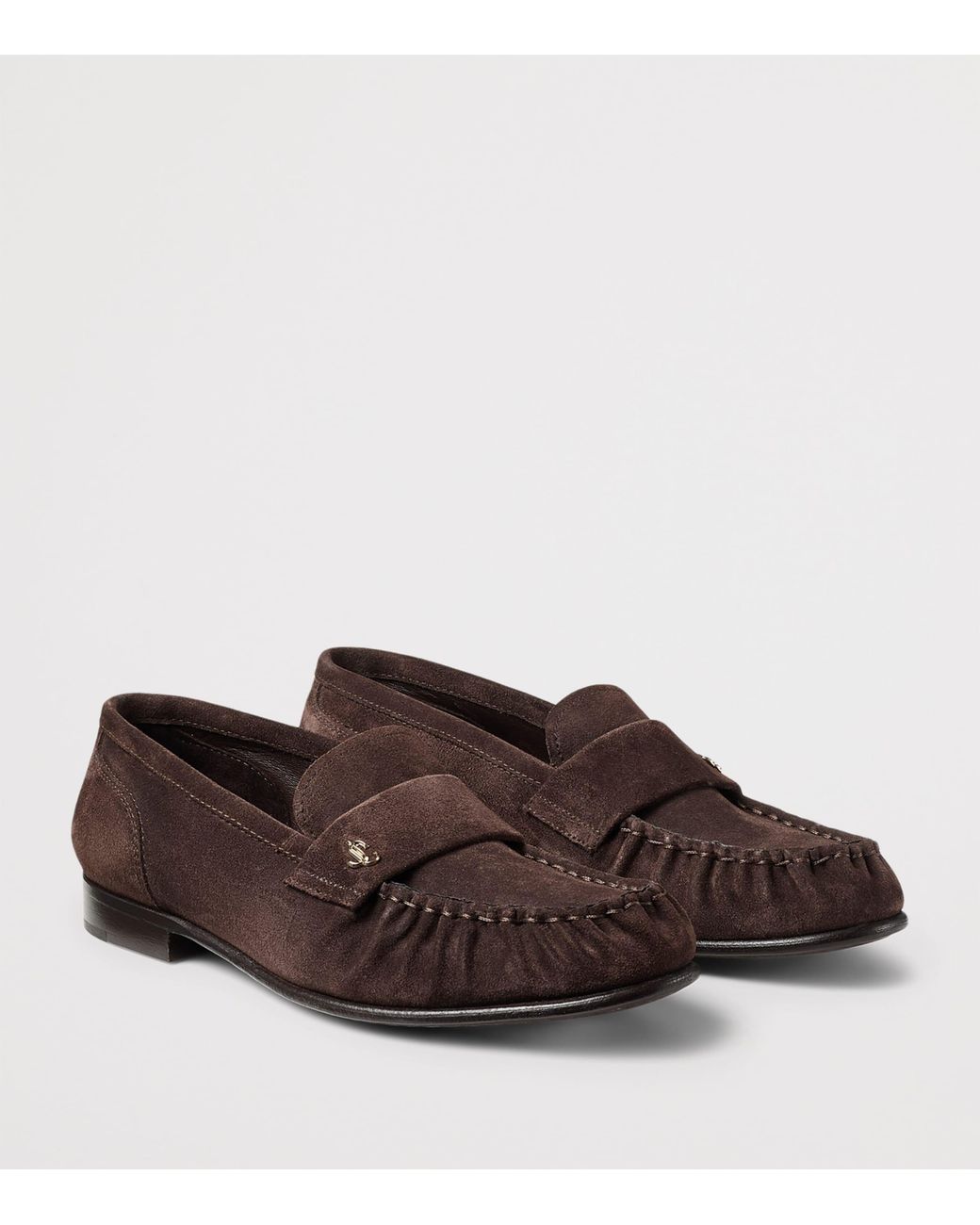 Jimmy Choo Brown Ellis Suede Loafers