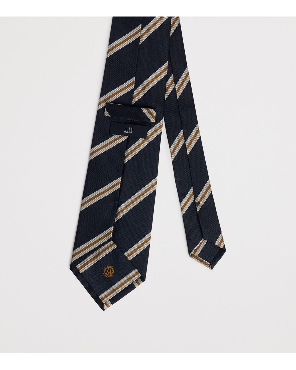 Dunhill Blue Silk Grenadine Stripe Tie for men
