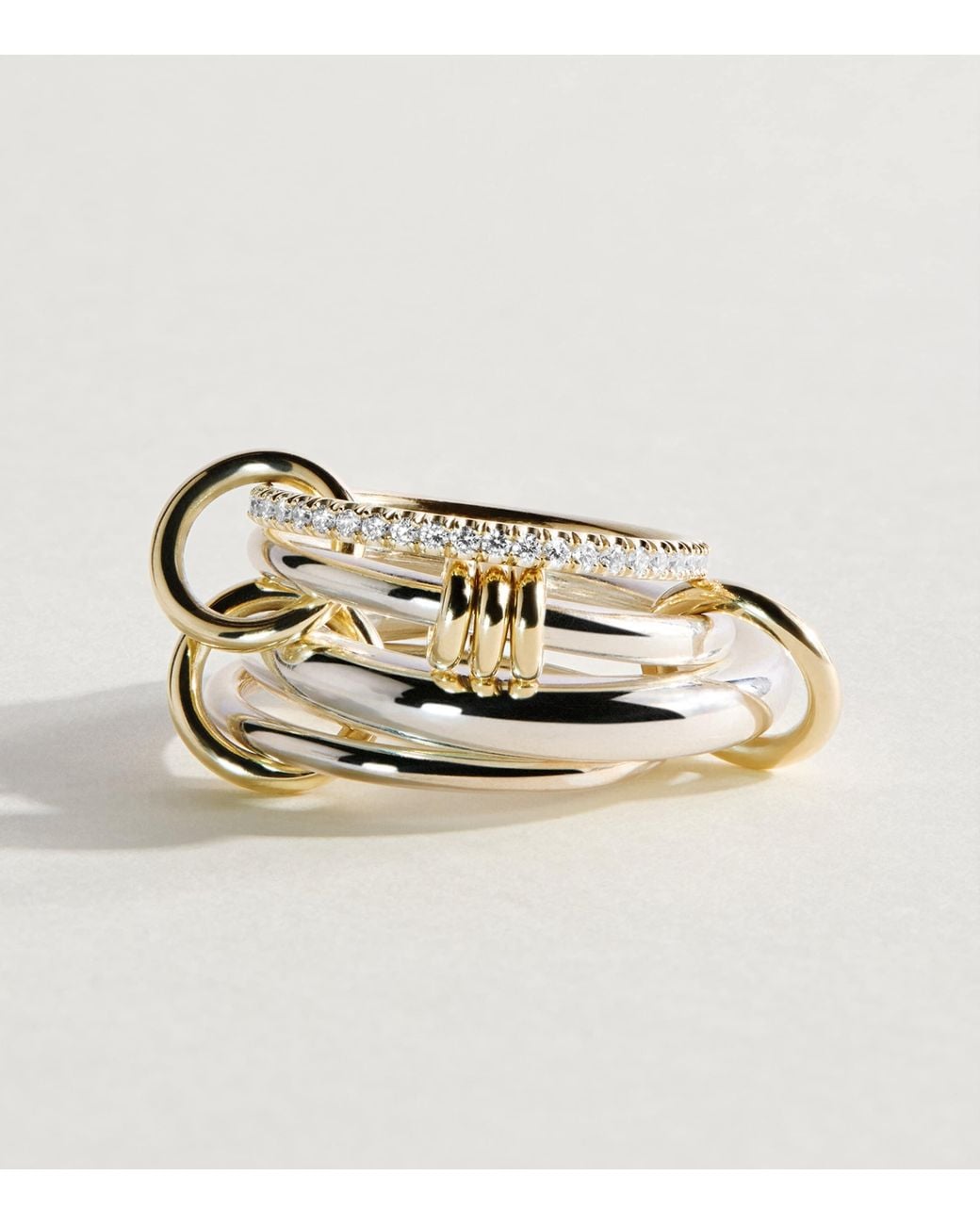 Spinelli Kilcollin Metallic Sterling, And Diamond Aries Ring