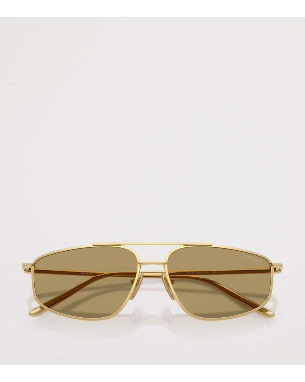 Prada Natural Metal Rectangular Sunglasses