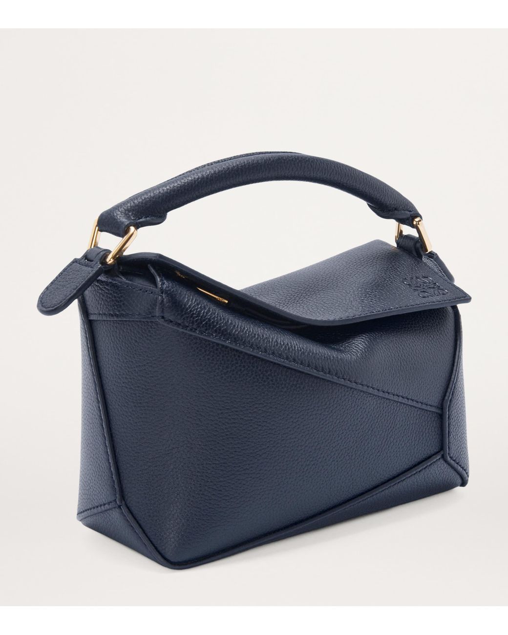 Loewe Blue Mini Leather Puzzle Edge Top-Handle Bag