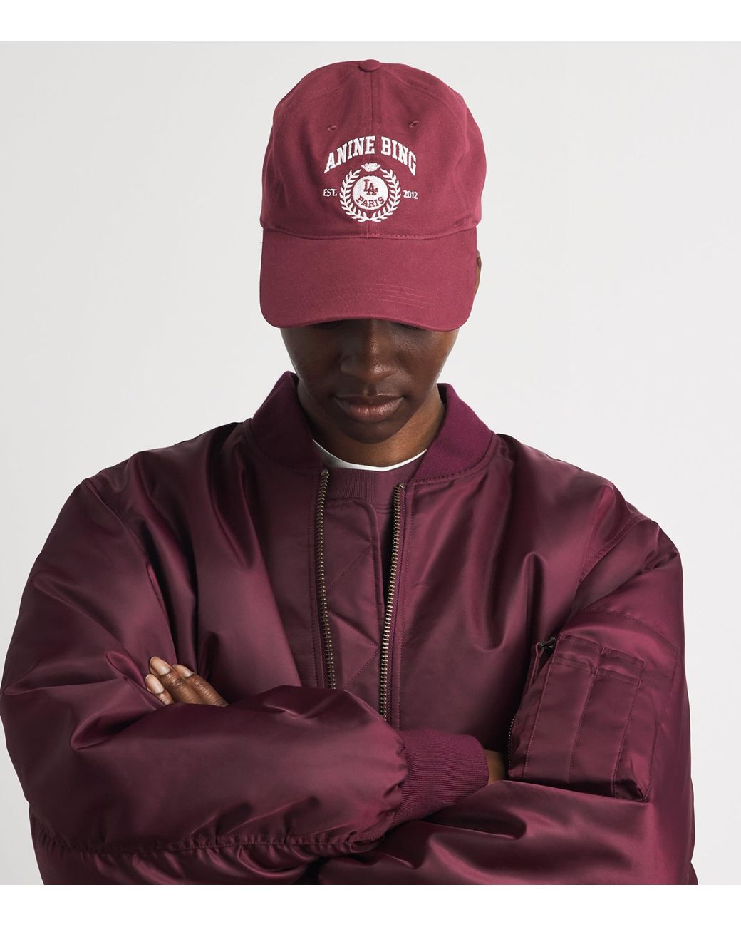 Anine Bing Embroidered Jeremy Baseball Cap