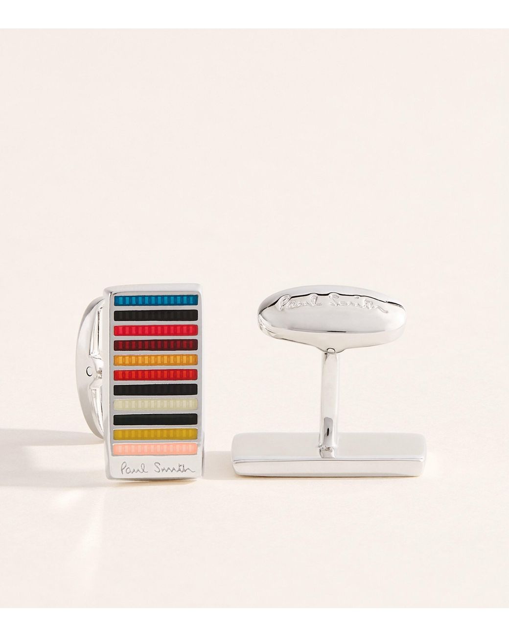 Paul Smith Multicolor Signature Stripe Cufflinks for men