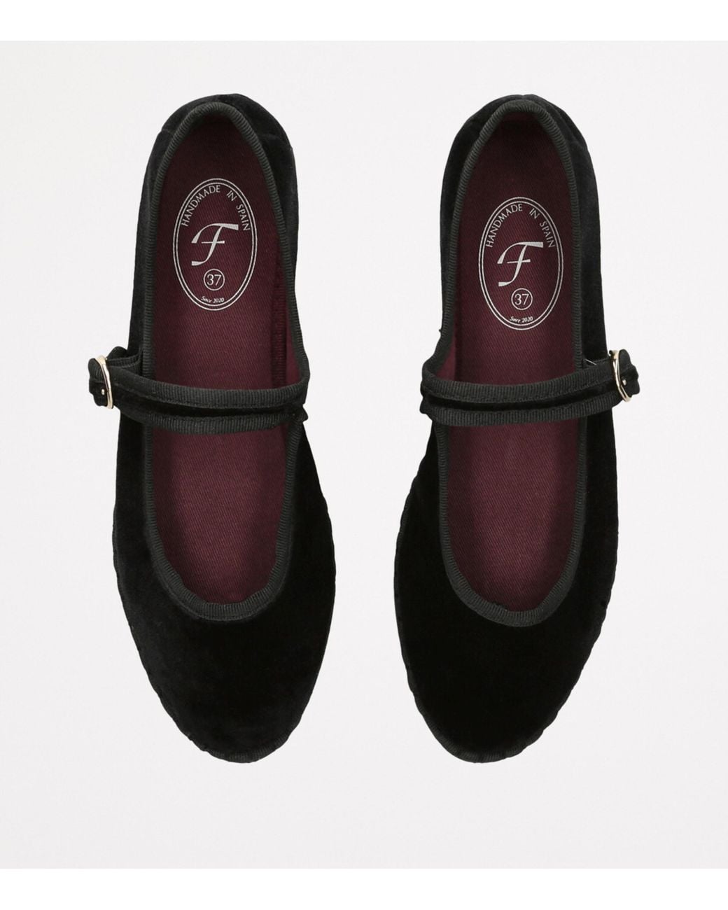Flabelus Black Velvet Antonia Mary Janes