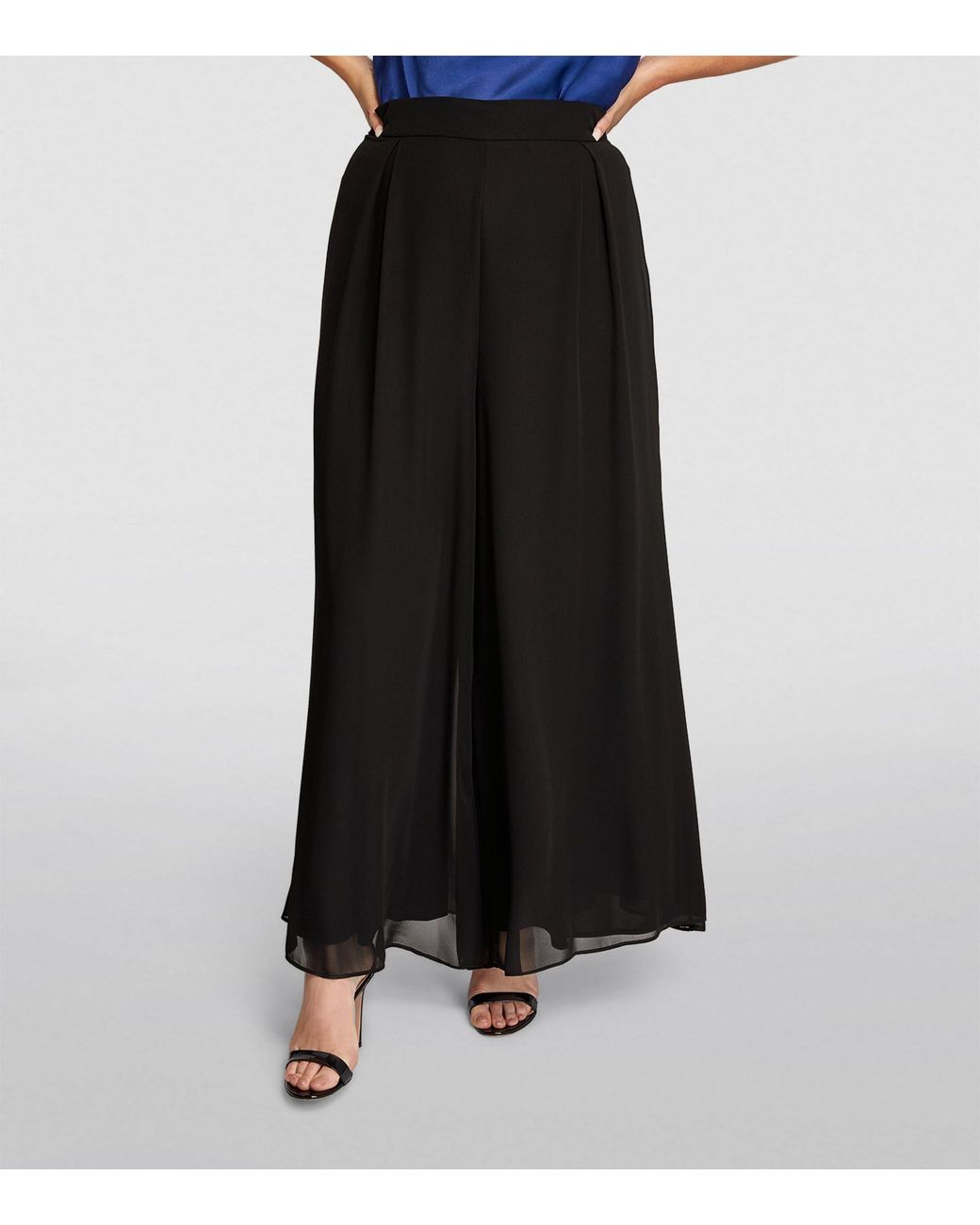 Marina Rinaldi Ribelle Wide-leg Trousers in Black | Lyst Canada